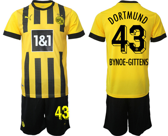 2022-2023 Borussia Dortmund 43 BYNOE-GITTENS home jerseys Suit