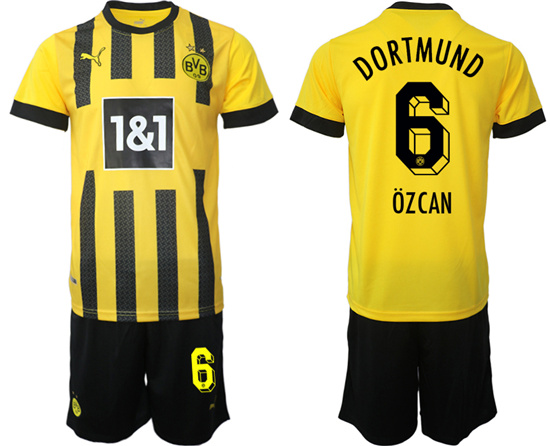 2022-2023 Borussia Dortmund 6 OZCAN home jerseys Suit
