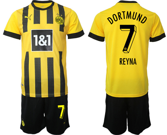 2022-2023 Borussia Dortmund 7 REYNA home jerseys Suit