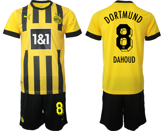 2022-2023 Borussia Dortmund 8 DAHOUD home jerseys Suit