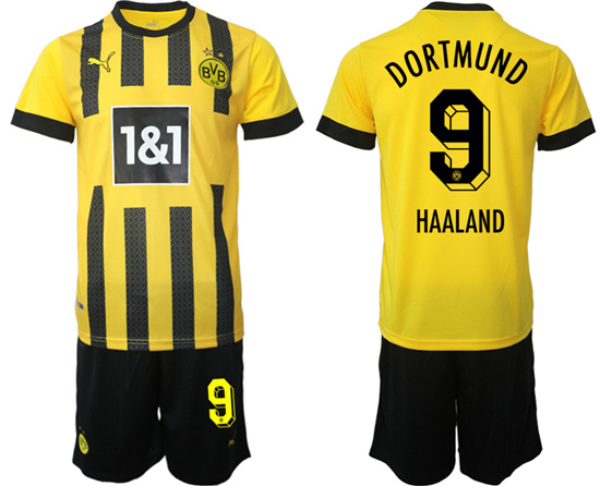 2022-2023 Borussia Dortmund 9 HAALAND home jerseys Suit
