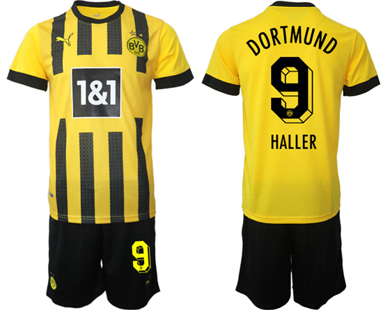 2022-2023 Borussia Dortmund 9 HALLER home jerseys Suit