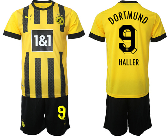 2022-2023 Borussia Dortmund 9 HALLER home jerseys Suit