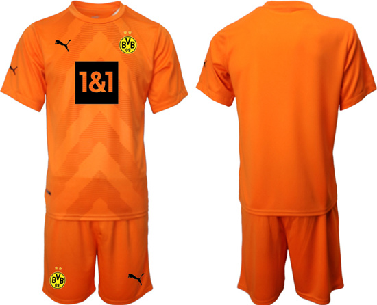 2022-2023 Borussia Dortmund Blank Orange red goalkeeper jerseys Suit