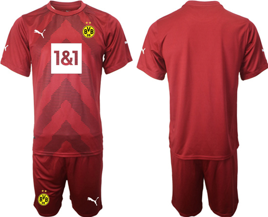 2022-2023 Borussia Dortmund Blank jujube red goalkeeper jerseys Suit