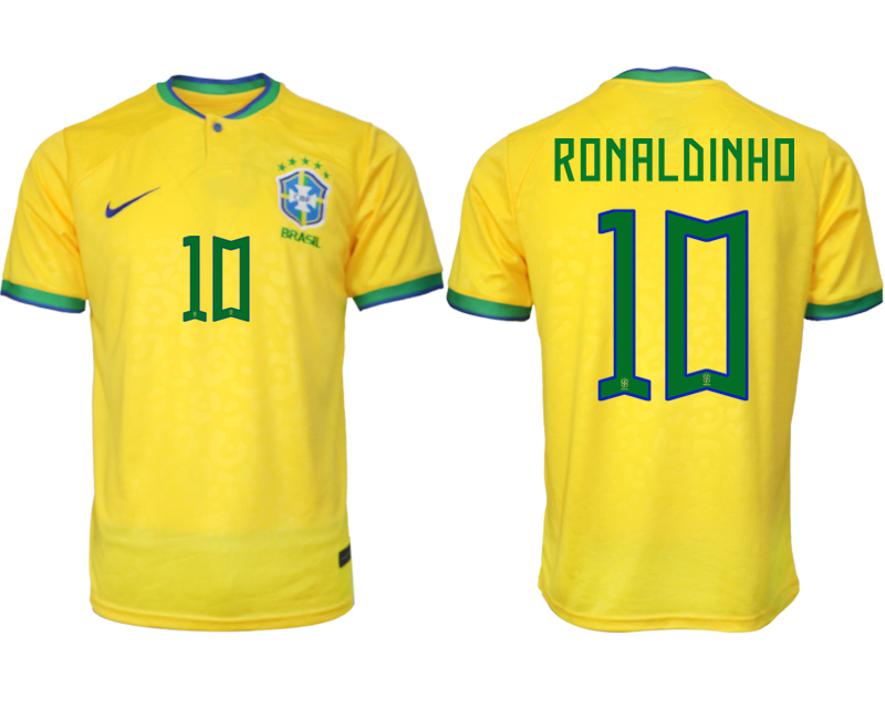 2022-2023 Brazil 10 RONALDINHO home aaa version jerseys