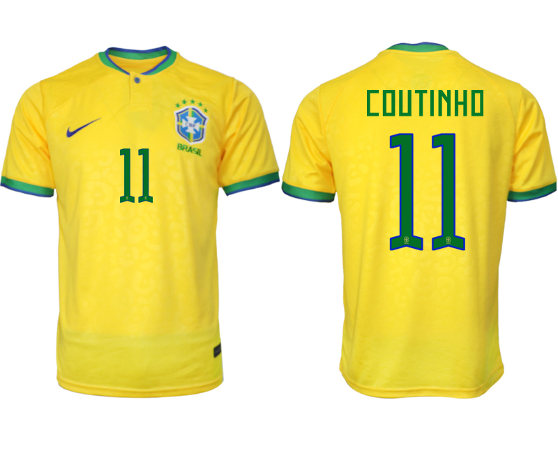 2022-2023 Brazil 11 COUTINHO home aaa version jerseys