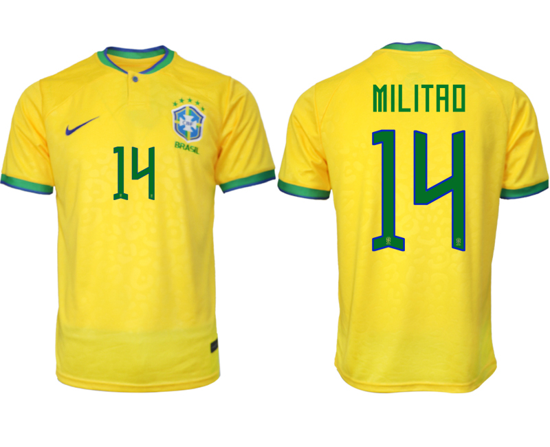 2022-2023 Brazil 14 MILITAO home aaa version jerseys
