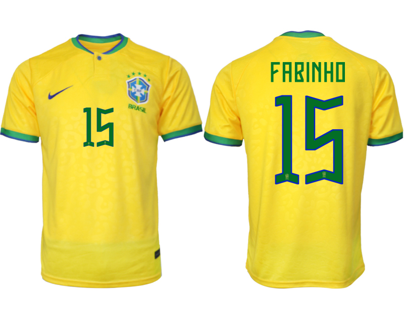 2022-2023 Brazil 15 FABINHO home aaa version jerseys