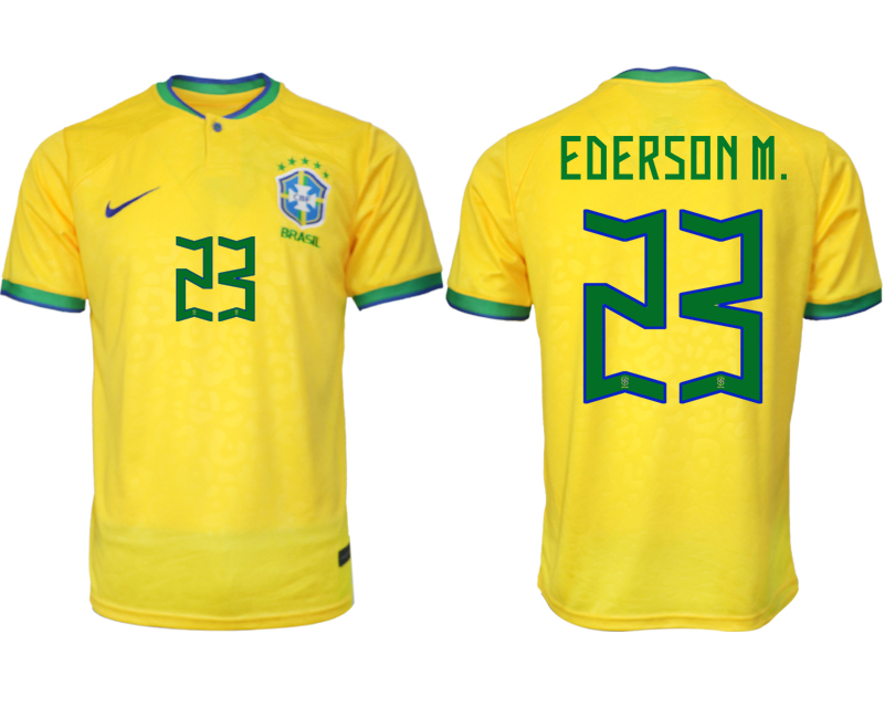 2022-2023 Brazil 23 EDERSON M. home aaa version jerseys