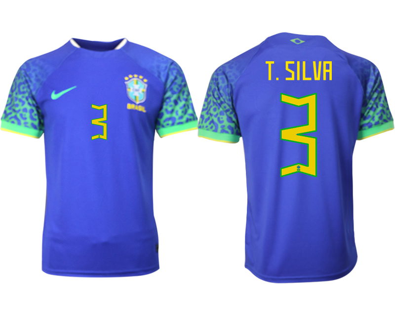 2022-2023 Brazil 3 T.SILVA away aaa version jerseys