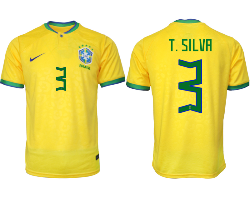 2022-2023 Brazil 3 T.SILVA home aaa version jerseys