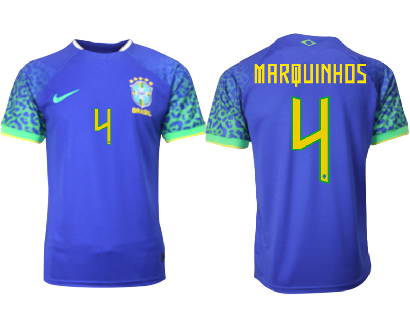 2022-2023 Brazil 4 MARQUINHOS away aaa version jerseys