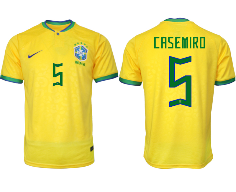 2022-2023 Brazil 5 CASEMIRO home aaa version jerseys