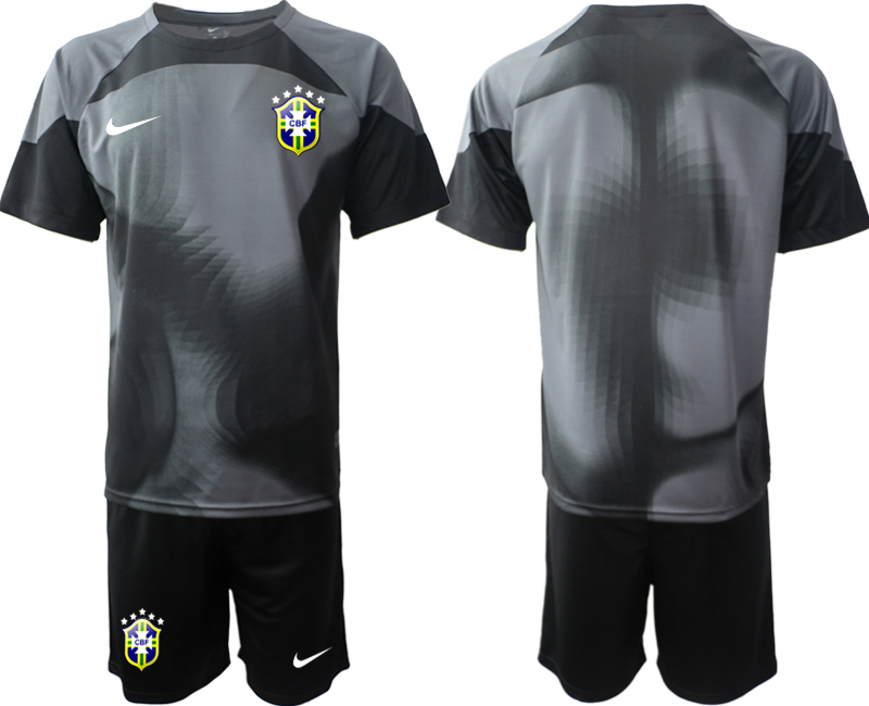 2022-2023 Brazil Blank black goalkeeper jerseys Suit