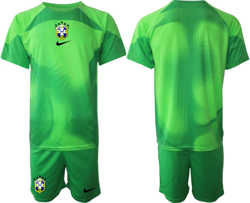 2022-2023 Brazil Blank green goalkeeper jerseys Suit