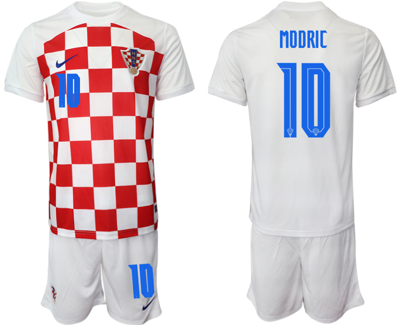 2022-2023 Croatia 10 MODRIC home jerseys Suit