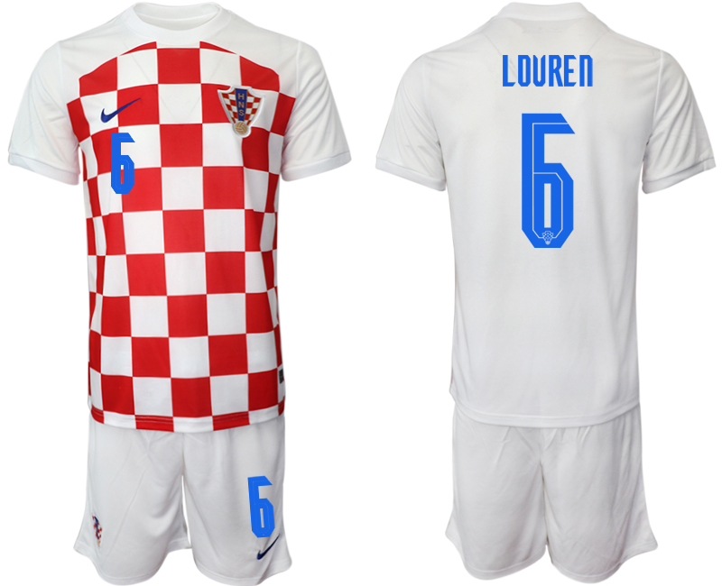 2022-2023 Croatia 6 LOUREN home jerseys Suit