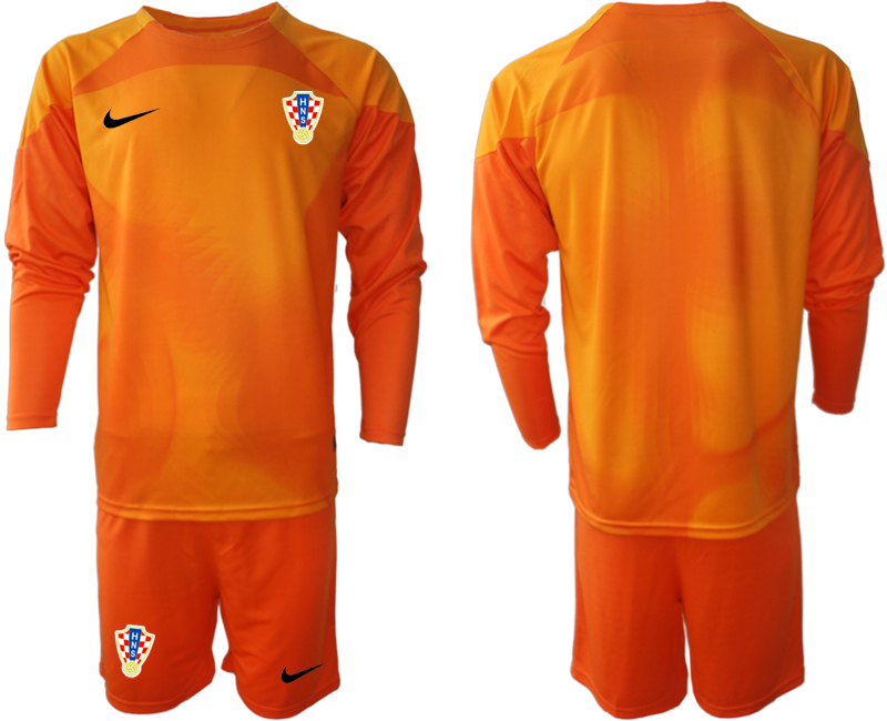 2022-2023 Croatia Blank red goalkeeper long sleeve jerseys Suit