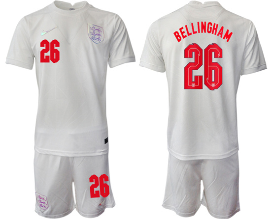 2022-2023 England 26 BELLINGHAM home jerseys Suit2