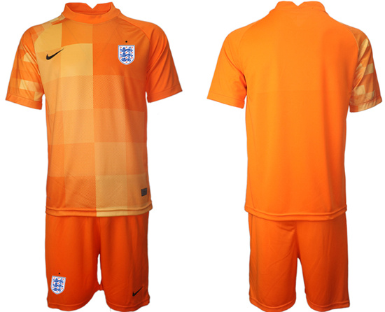 2022-2023 England Blank Orange red goalkeeper jerseys Suit