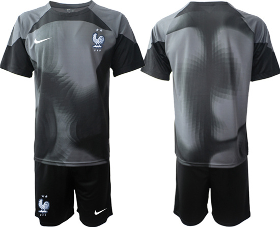 2022-2023 France Blank black goalkeeper jerseys Suit