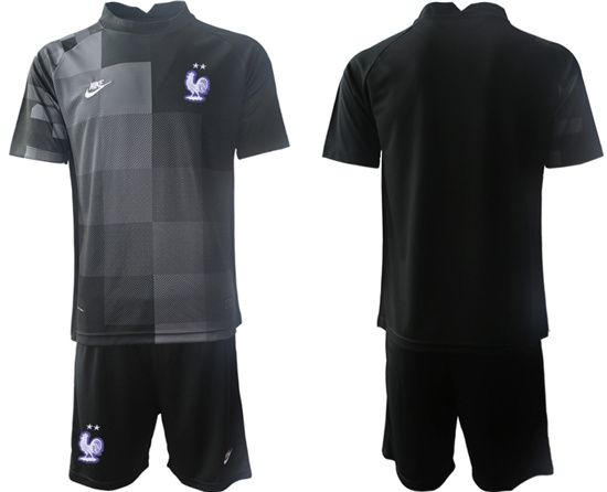 2022-2023 France Blank black goalkeeper jerseys Suit2