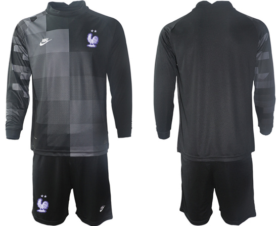 2022-2023 France Blank black goalkeeper long sleeve jerseys Suit