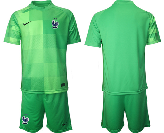 2022-2023 France Blank green goalkeeper jerseys Suit2