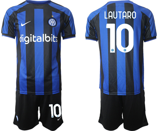 2022-2023 Inter Milan 10 LAUTARO home jerseys Suit