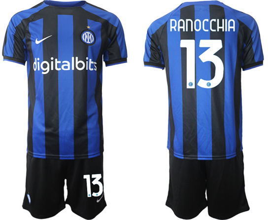 2022-2023 Inter Milan 13 RANOCCHIA home jerseys Suit