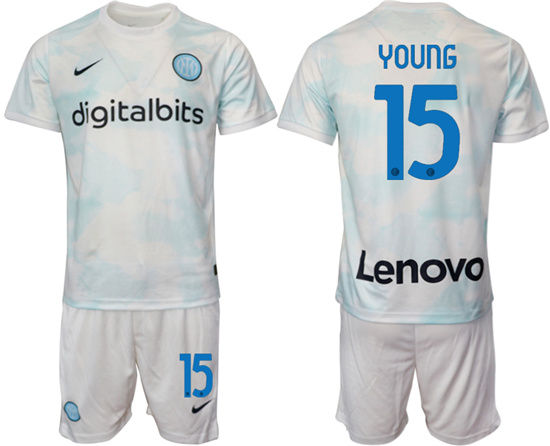 2022-2023 Inter Milan 15 YOUNG away jerseys Suit