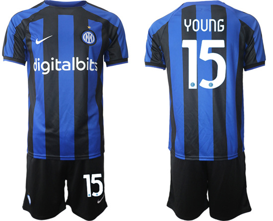 2022-2023 Inter Milan 15 YOUNG home jerseys Suit