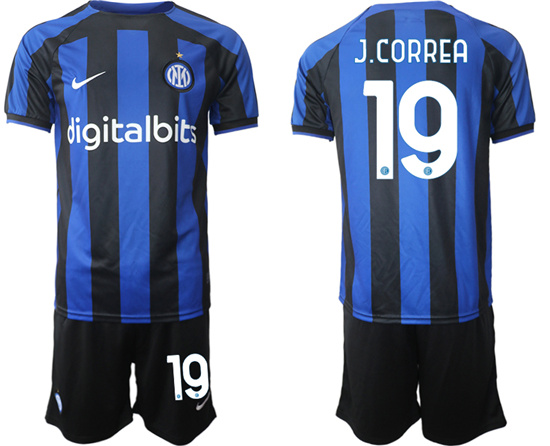 2022-2023 Inter Milan 19 J.CORREA home jerseys Suit