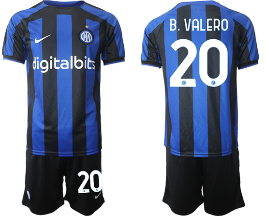 2022-2023 Inter Milan 20 B.VALERO home jerseys Suit