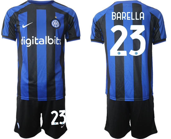 2022-2023 Inter Milan 23 BARELLA home jerseys Suit