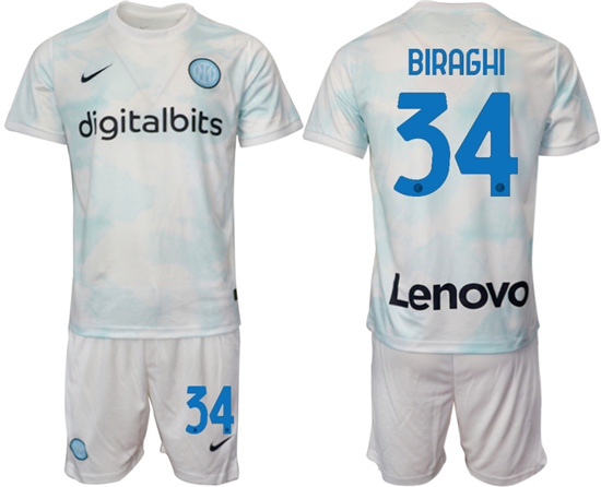 2022-2023 Inter Milan 34 BIRAGHI away jerseys Suit