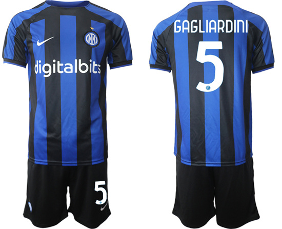 2022-2023 Inter Milan 5 GAGLIARDINI home jerseys Suit