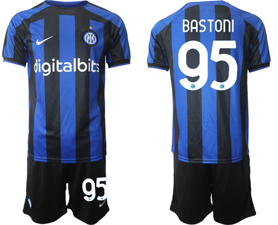 2022-2023 Inter Milan 95 BASTONI home jerseys Suit