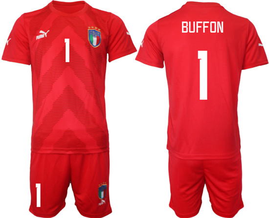 2022-2023 Italy 1 BUFFON red goalkeeper jerseys Suit
