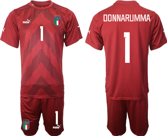 2022-2023 Italy 1 DONNARUMMA jujube red goalkeeper jerseys Suit