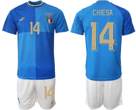 2022-2023 Italy 14 CHIESA home jerseys Suit