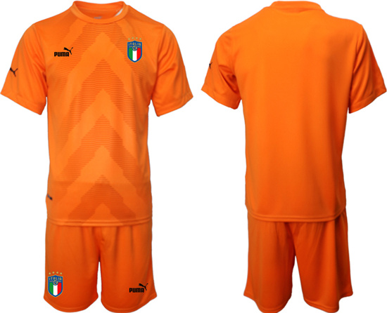 2022-2023 Italy Blank Orange red goalkeeper jerseys Suit
