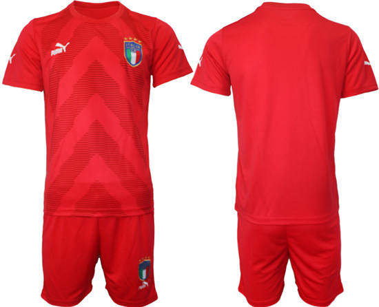 2022-2023 Italy Blank red goalkeeper jerseys Suit