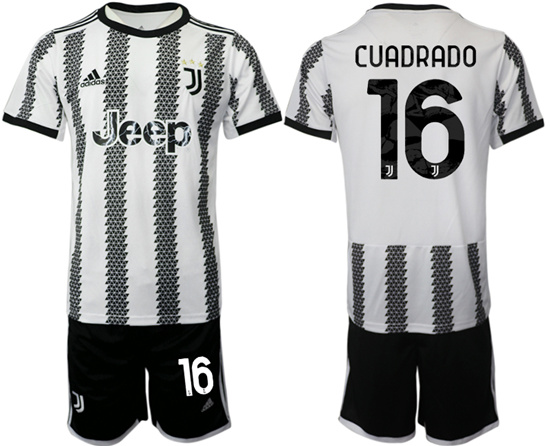 2022-2023 Juventus FC 16 CUADRADO home jerseys Suit