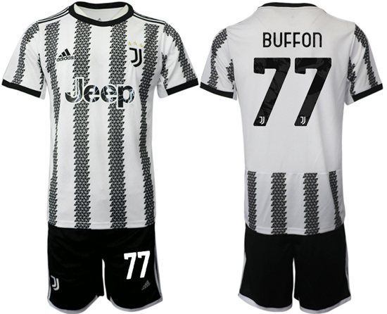 2022-2023 Juventus FC 77 BUFFON home jerseys Suit