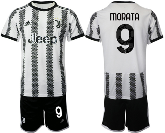 2022-2023 Juventus FC 9 MORATA home jerseys Suit