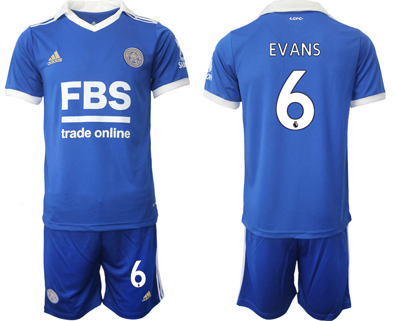 2022-2023 Leicester City 6 EVANS home jerseys Suit