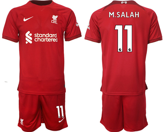 2022-2023 Liverpool 11 M.SALAH home jerseys Suit