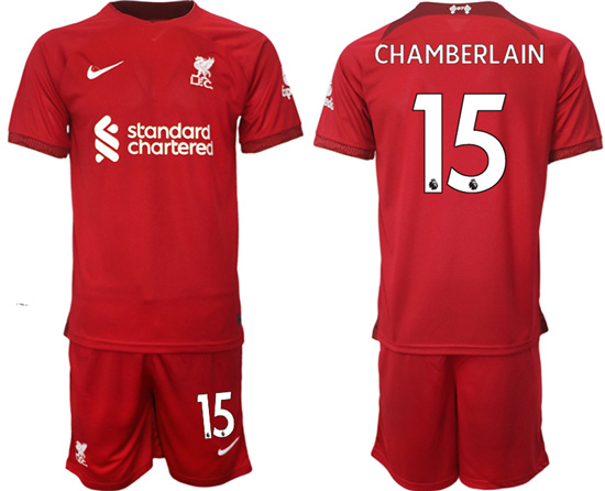 2022-2023 Liverpool 15 CHAMBERLAIN home jerseys Suit